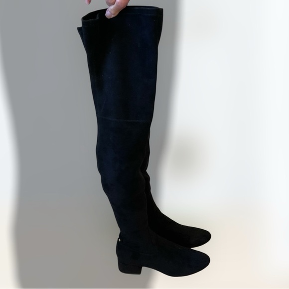 Thigh High Boots, Black Suede by Dolce Vita, Short Heel, 27.5” tall, Sz 8.5 - Picture 2 of 15